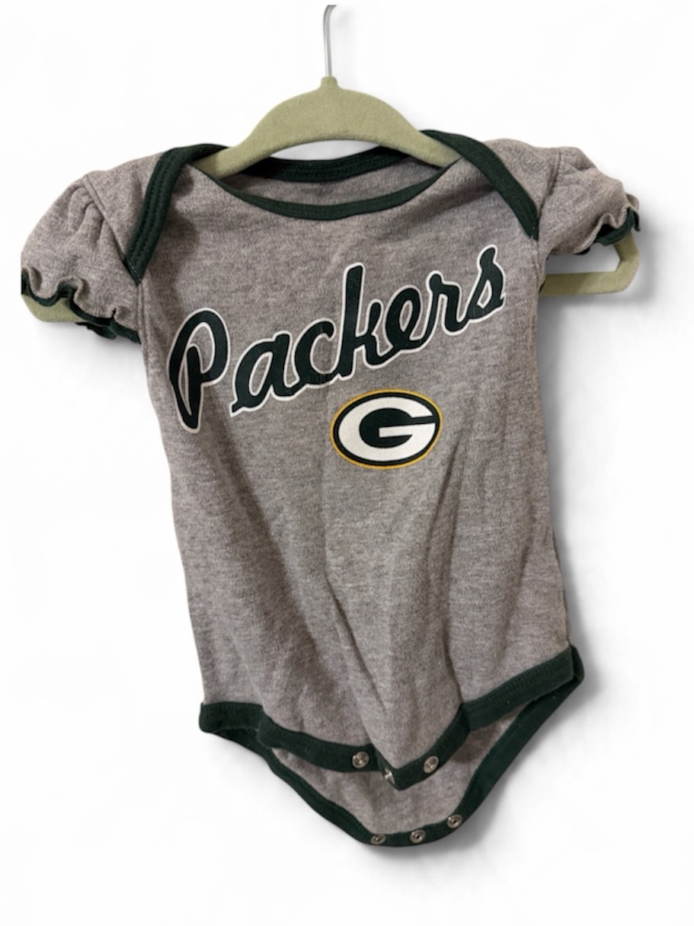 NFL Packers Baby Bodysuit in Gray & Green